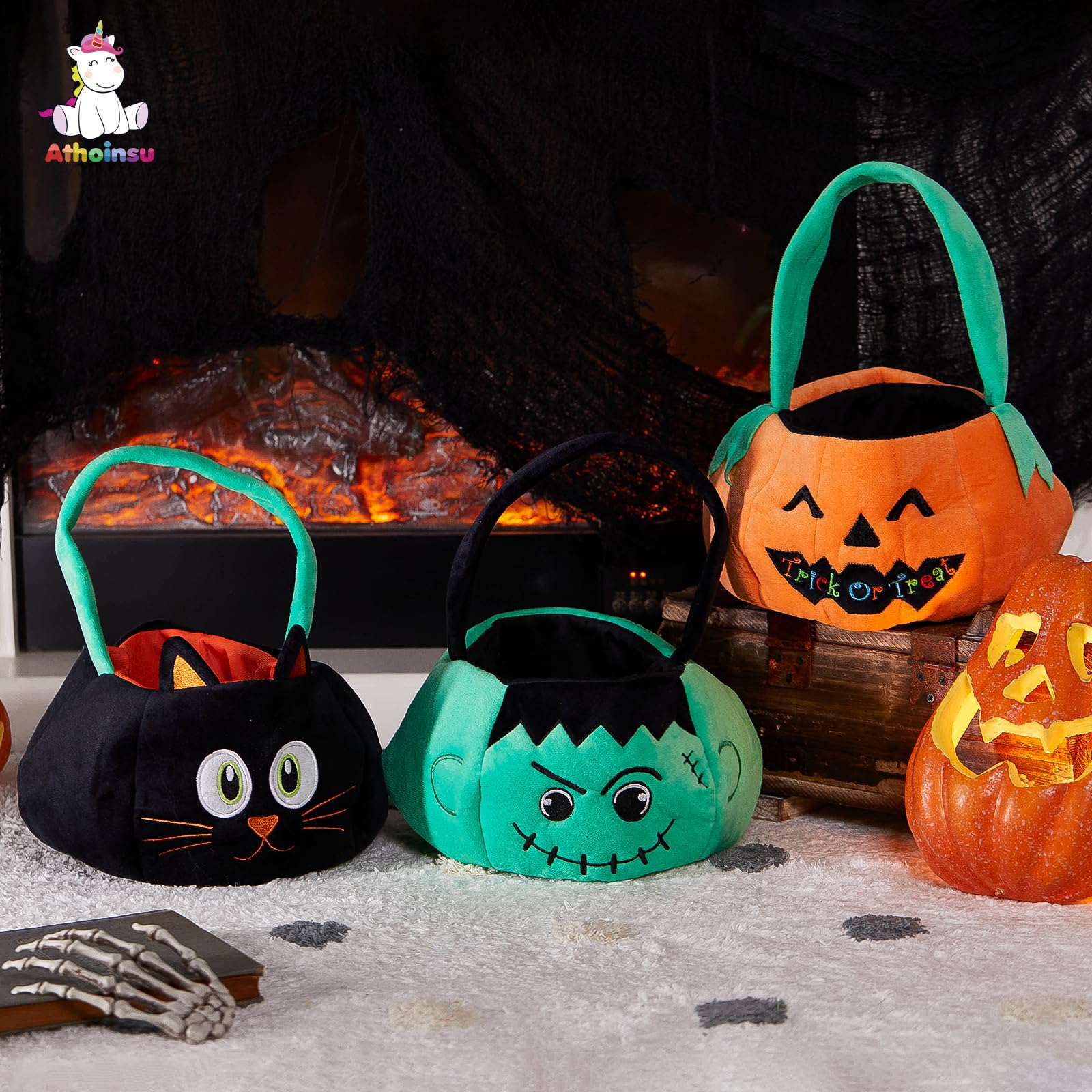 Amazon.co.jp: Athoinsu ハロウィン 2023 パンプキンバスケット